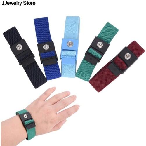 Adjustable 1 Pcs Anti Static Cordless Bracelet Color Random Electrostatic ESD Discharge Cable Band Wrist Strap