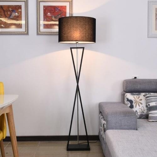 Modern Black Metal Floor Lamp Restaurant Bar Hotel Living Room Reading Bedroom Beside Standing Light Suspension Lamps FA161