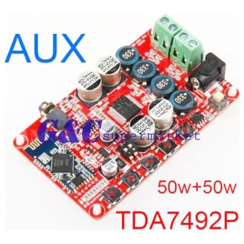 TDA7492P 50W*2 Wireless Bluetooth 4.0 Audio Receiver Digital Amplifier Board AUX
