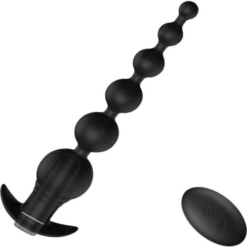 Adult products rear courtyard beads for men and women with wireless remote control silicone beads electric beads anal plug