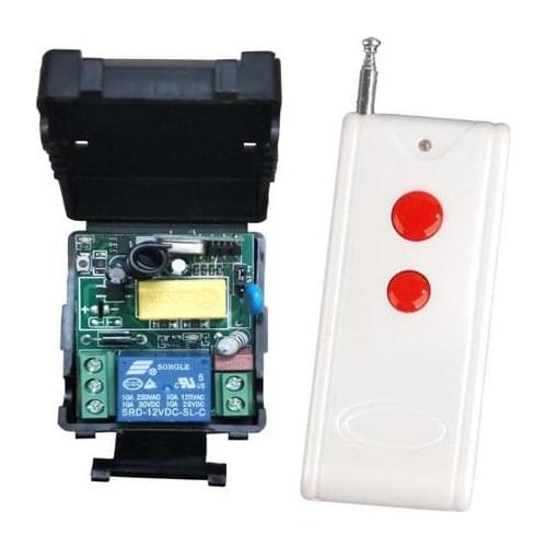 Universal AC 220 V 1 CH RF wireless 10a relay remote control switch Receiver transmitter distance 100m