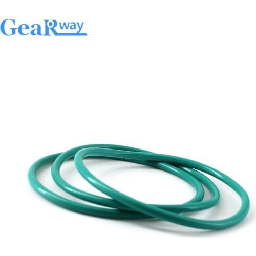Gearway O Ring Seal 2.4mm thickness Green FKM O Ring Sealing Gasket 23/23.5/24/25/38/39/40mm OD 70SH Hardness O Ring Seal Washer