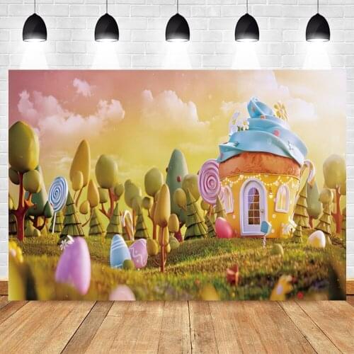 Yeele Ice Cream Lollipop Easter Spring Forest Baby Birthday Photography Backdrop Vinyl Background For Photo Studio Photophone