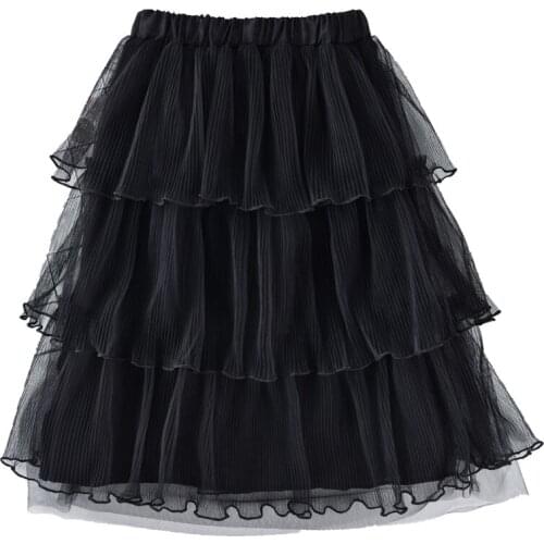 2020 Summer korean style cake princess tutu skirt for girls fashion tulle mesh skirts Luxury kids clothes for 4 6 8 10 12 14