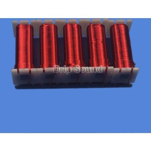 1pcs 0.8mm 4mH-10mH Audio Amplifier Speaker Crossover Inductor With Iron Core 4N Oxygen-Free Copper Wire Coil #Red