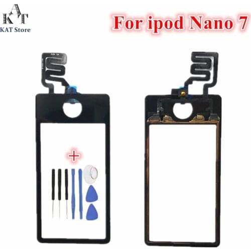 1Pcs Brand new Touch Screen Glass Lens with Digitizer touch panel For iPod Nano 7 7th Gen White or Black Free Tools Replacement