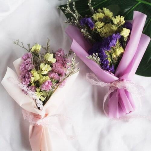 1Pc Mini Bouquet With Souvenir Dried Flowers For Home Decoration Real Dried Flowers For Wedding Party Gift Photo Backdrop Decor