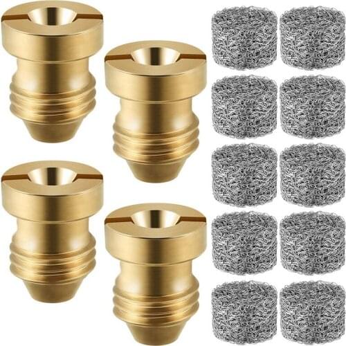 4 Pieces Foam Cannon Orifice Nozzle Tips and 10 Pieces Foam Maker, Universal 1.1 mm Thread Nozzle and Mesh Filter