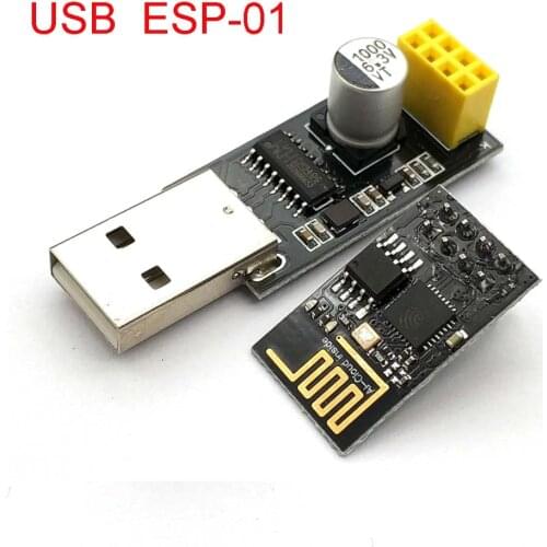 CH340 USB To ESP8266 ESP-01 Wifi Module Adapter Computer Phone Wireless Communication Microcontroller Includes ESP-01 Wireless M