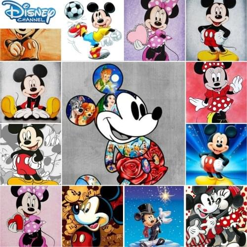 Disney DIY Diamond Embroidery Full Square And Round Diamonds 5D Cartoon Mickey Minnie Diamond Crossstitch Mosaic