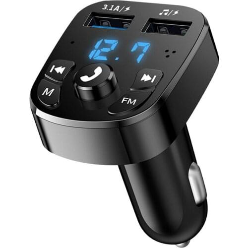 Car Bluetooth 5.0 FM Transmitter Wireless Adapter Mic Audio Receiver Auto MP3 Player 3.1A Dual USB Fast Charger Car Accessories
