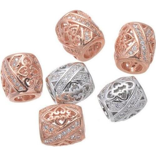 One piece poplar diy copper micro pave CZ jewelry beads accessory mp038