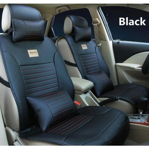 Special Offer Deluxe Danny Leather Car Seat Cover Universal Front&Rear Complete Set 10pcs with 2 Neck Supports & Headrest