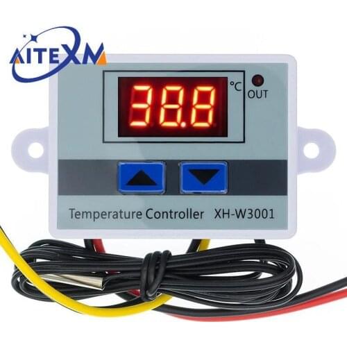 XH-W3001 10A 12V 24V 110V 220V AC Digital LED Temperature Controller For Incubator Cooling Heating Switch Thermostat NTC Sensor