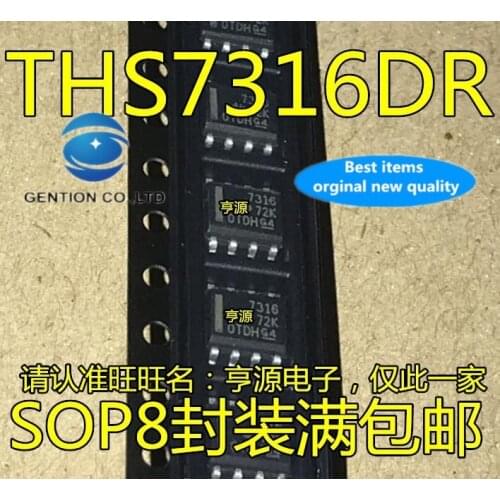 20PCS THS7316 THS7316DR prints 7316 SOP8 video amplifier in stock 100% new and original