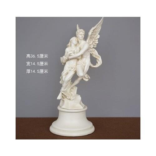 Greek mythology Cupid wings angel creative Beauty women figure living room bookcase Sculpture statue wedding decoration a gift