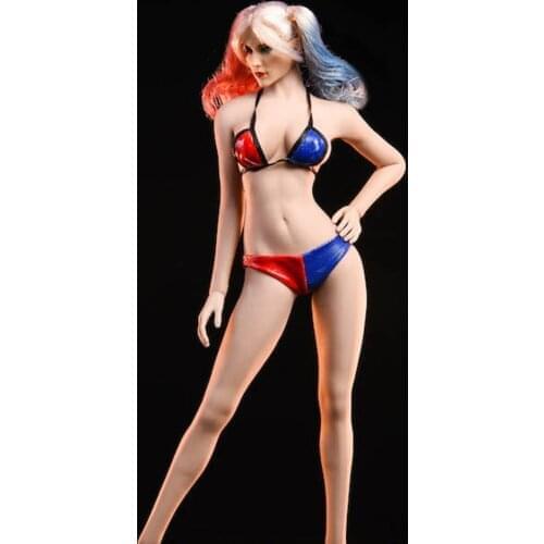 Custom 1/6 Scale Figure Clothes Accessory Sexy Bikini Swimsuit Underpants Bra Clothes Black/Red Color Model for Female Figure