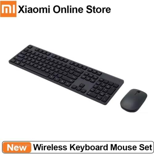 Xiaomi Wireless Keyboard & Mouse Set 104 Keys Keyboard 2.4 GHz USB Receiver Mouse for PC Windows 10 Keyboard Mouse