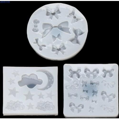 JAVRICK Bow Star Moon Cloud Silicone Mould DIY Epoxy Resin Craft Jewelry Making Mold
