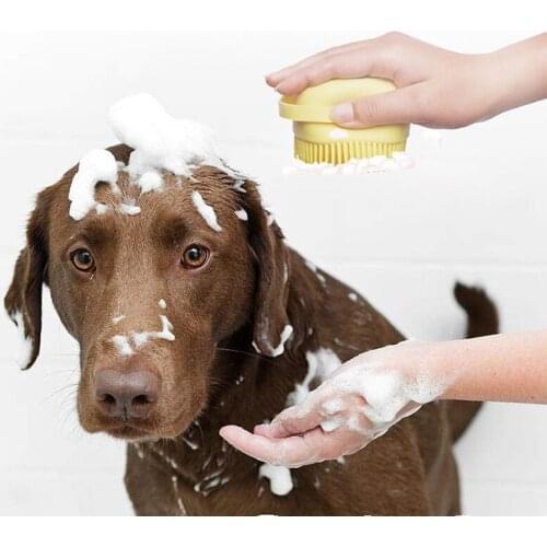 Bathroom Puppy Big Dog Cat Bath Massage Gloves Brush Soft Safety Silicone Pet Accessories for Dogs Cats Tools Mascotas Products