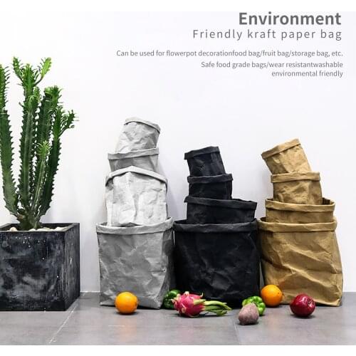 Multifunction Kraft Paper Bag For Fruits Vegetable Breads Storage Food Tea Sandwich Bread Bags Takeout Eco-friendly Bag