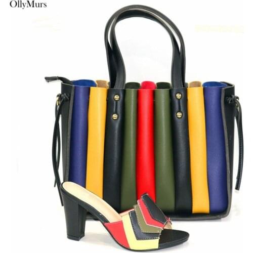 Fashion Italian Party Shoes And Bag Set For Women African Style High Heels Shoes And Bag Set For Party Free Shipping