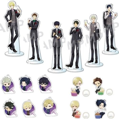 MORIARTY THE PATRIOT Coffee Shop Series Louis William James Sebastian Shylock Cartoon Acrylic Stand Model Desktop Toy Keychain