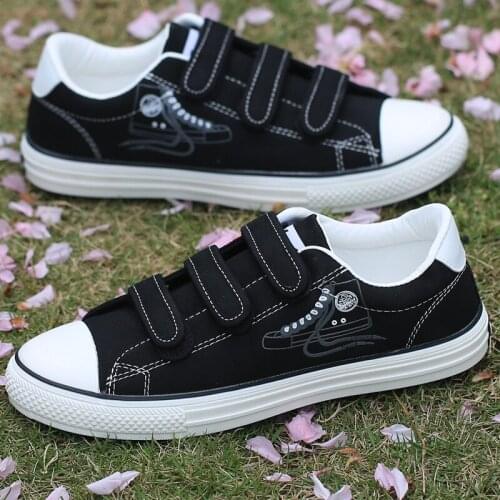 Mens Shoes Fastening Canvas Shoes Are Pure Color New Sneakers Hoop Loafers Low Helped Breathable Shoes With Flat Sole