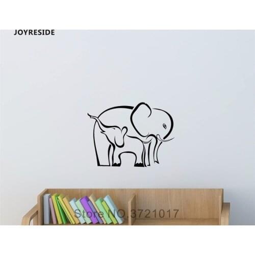 JOYRESIDE Jungle Animal Elephant Wall Africa Savanna Decal Vinyl Sticker Decor Home Kids Living Room Interior Design Mural A255