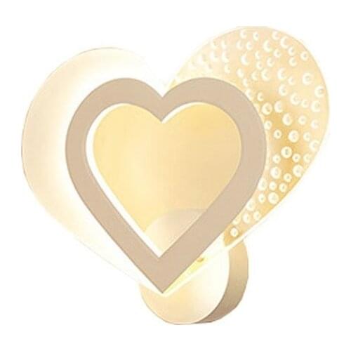 Heart wall lamp Modern minimalist led bedside lamp Nordic creative personality aisle corridor bedroom Wall Lights