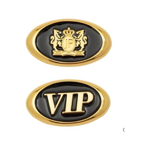 New Gold Auto Modified Metal JP Luxury VIP Car Trunk Side Seal Decal Badge Car Accessories
