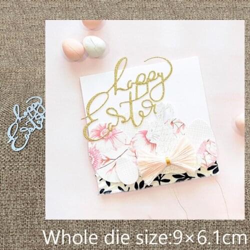 New Design Craft Metal Cutting Die cut dies happy Easter letters decoration scrapbook Album Paper Card Craft Embossing die cut