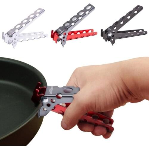 Camping Hiking Anti-Scald Pot Pan Bowl Gripper Outdoor Handle Holder Clip Cooking Picnic Cookware Handle Holder Clip