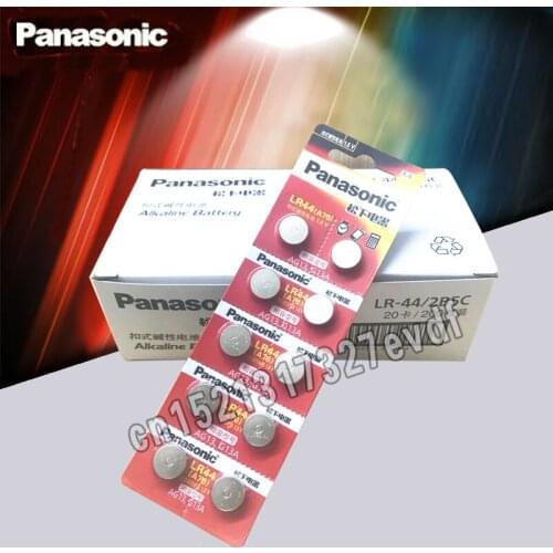 Panasonic 200pcs 1.5V Button Cell Battery lr44 Lithium Coin Batteries A76 AG13 G13A LR44 LR1154 357A SR44 100% Original
