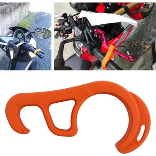 Motorcycle plastic PP brake hook parking safety and stability orange brake hook buckle ramp parking lock outdoor safety products