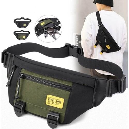 Casual Crossbody Bag Men Guard Against Theft Chest Bag Multi-Functionnylo Nylon Messenger Bags Male Hip Waist Pack Phone Pouch