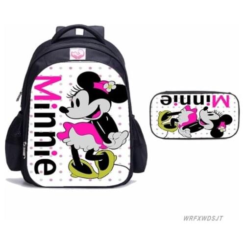 Disney Mickey Mouse Minnie backpack Childrens backpack Kids Pattern Schoolbag Girls Boy Cartoon School BookBag