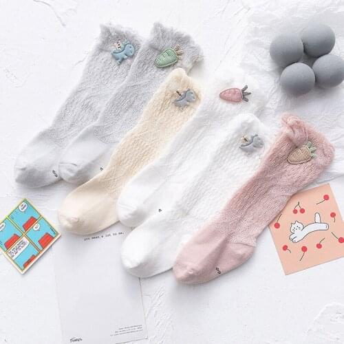 Cute Dinosaur Baby Sock Summer Mesh Infant Baby Boys Girls Knee High Socks Soft Cotton Long Socks Toddler Kids Children 1-2Y
