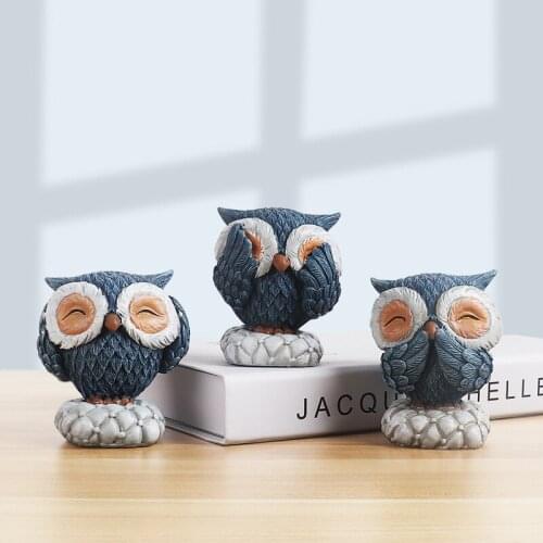 Nordic Art Resin Owl Crafts Ornaments Study Wine Cabinet Partition Cabinet Animal Furnishings Modern Home Decoration Accessories