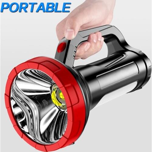 30000lm LED Flashlight Rechargeable with COB Work Light Super Bright Flashlights 300 meters lighting distance Used for camping