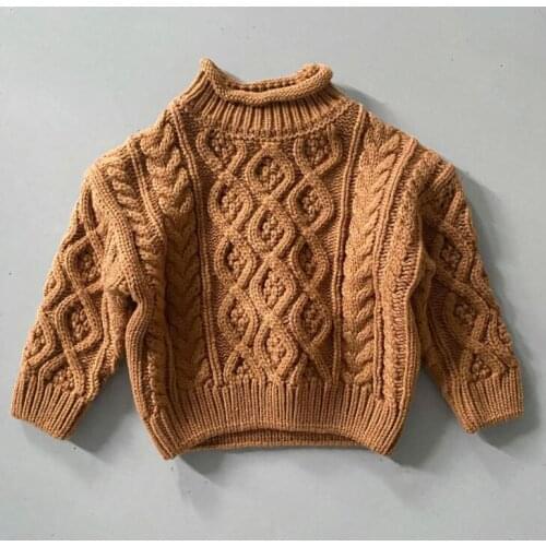 2021 new arrival girls boys knitted sweaters autumn winter fashion kids full sleeve pullover sweaters