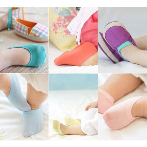 W142 Free shipping Spring and summer high quality elastic candy colored velvet children invisible socks boat socks big virgin