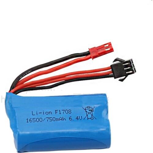 YUKALA wltoys A959-A 969-A 979-A K929-A 2.4G RC truck 6.4v 750mAh Li-ion battery 6.4 v 750 mah 2pcs/lot