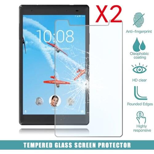 2Pcs Tablet Tempered Glass Screen Protector Cover for Lenovo Tab 4 8 Plus 9H Explosion-Proof Protector Film