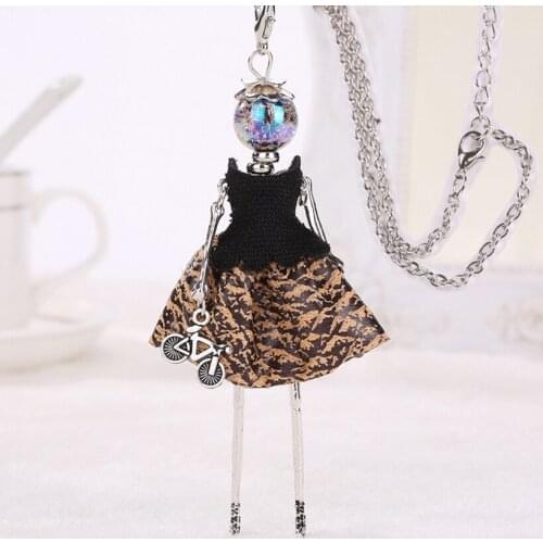 YLWHJJ new women doll lovely Statement necklace for girl sales charm pendant baby retail handmade female cute fashion jewelry