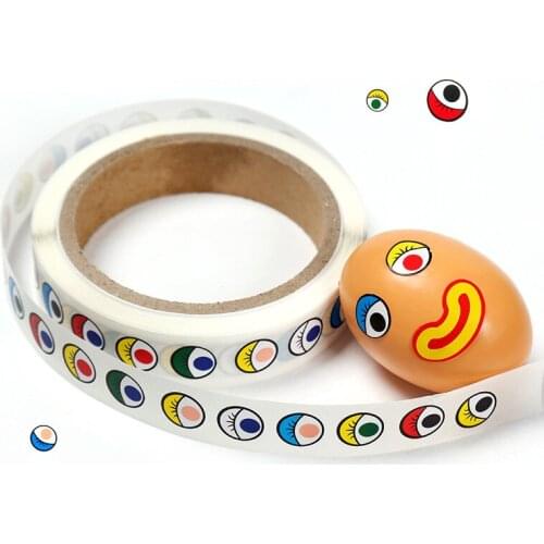 1 Roll self Adhesive Colored Eye Balls Sticker Paper Classic Toy Children Handmade Tools DIY Toy Craft Materials Balls Sticker