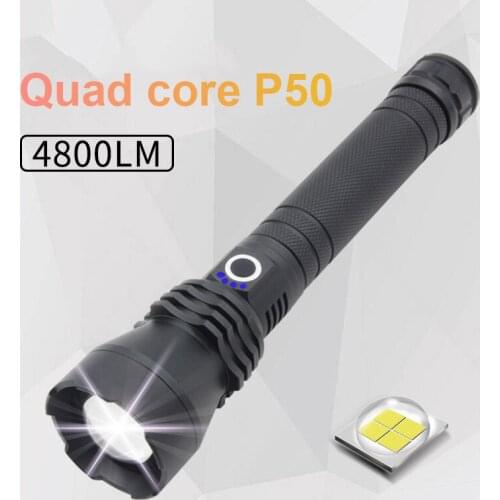 1500 Lumens XLamp XHP50 Most Powerful LED Flashlight USB Zoom Torch XHP50 18650 26650 Rechargeable Battery Flashlight