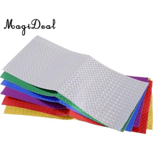 6pcs 22.5 x 10cm Holographic Adhesive Film Flash Tape Fishing Lure Tape for Lure Making Fly Tying Materails