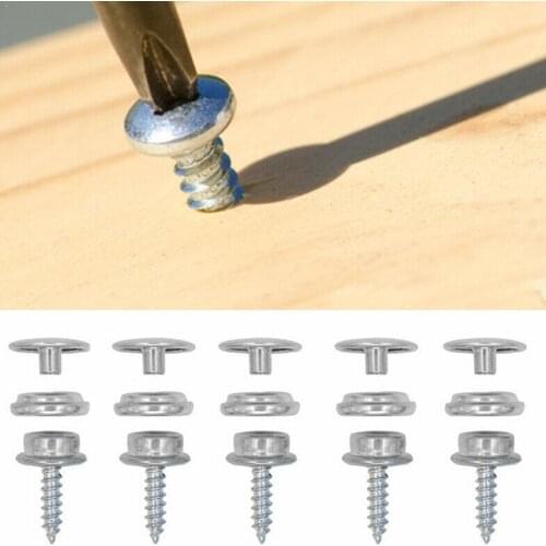 62pcs/set Stainless Steel Canvas Screw Snap Fasteners Stud Screw Boat Canvas Press Cover Kit Jackets Snap For Leather Handb W3I6