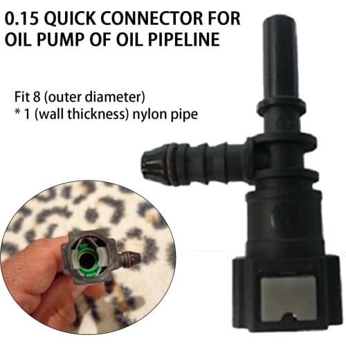 7.89 ID6 Auto Car Fuel Line Bundy Tee Hose Coupler Nylon Motorcycle Hose Coupler Quick Release Connect Connector Car Accessories